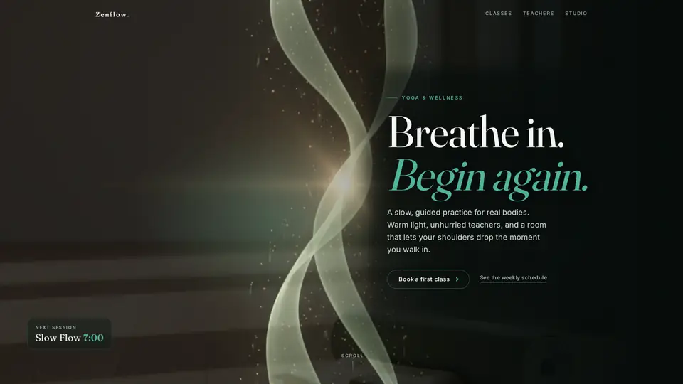 Zenflow, a Clikiti Pages redesign