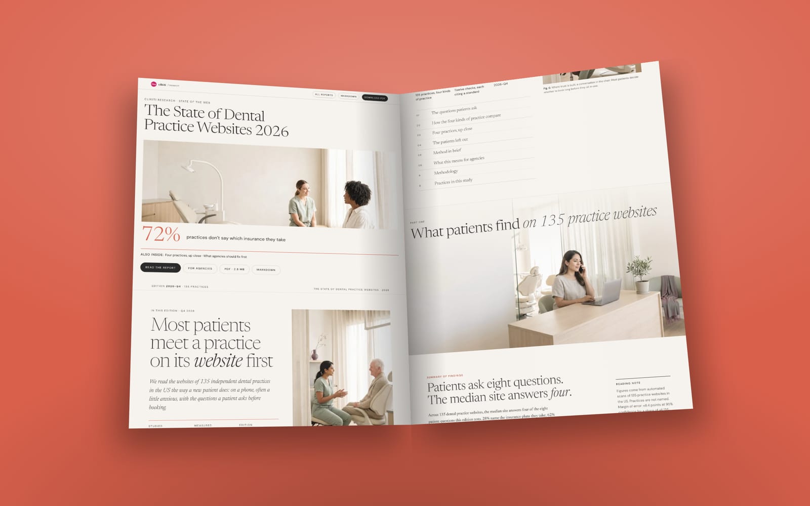 The opening pages of The State of Dental Practice Websites 2026