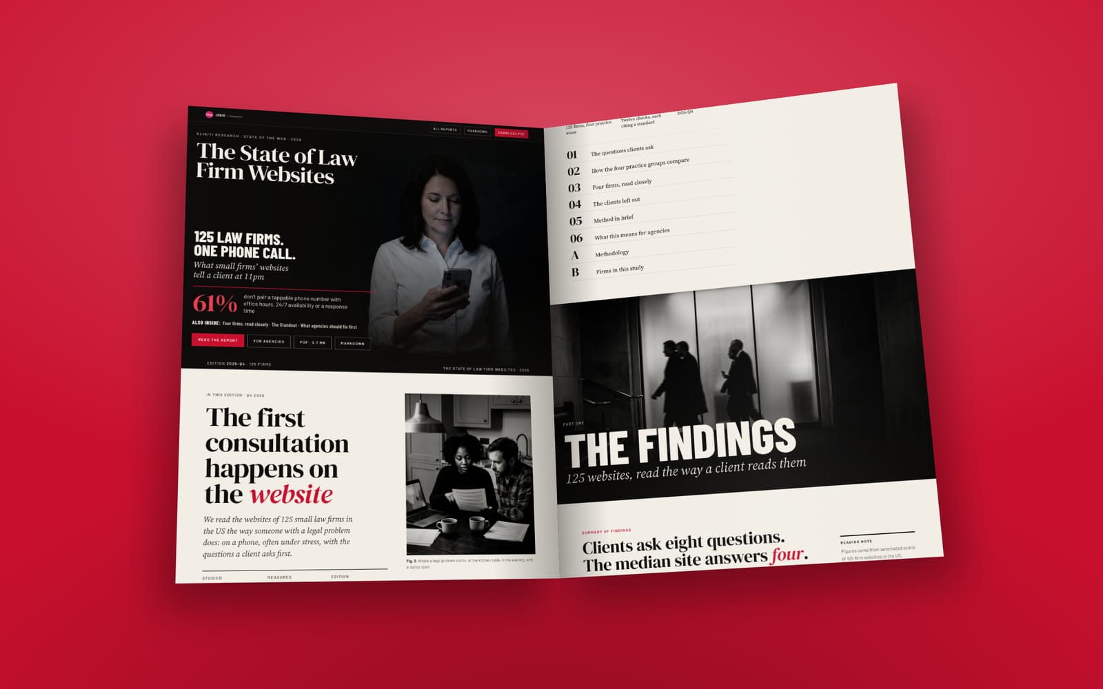 The opening pages of The State of Law Firm Websites 2026