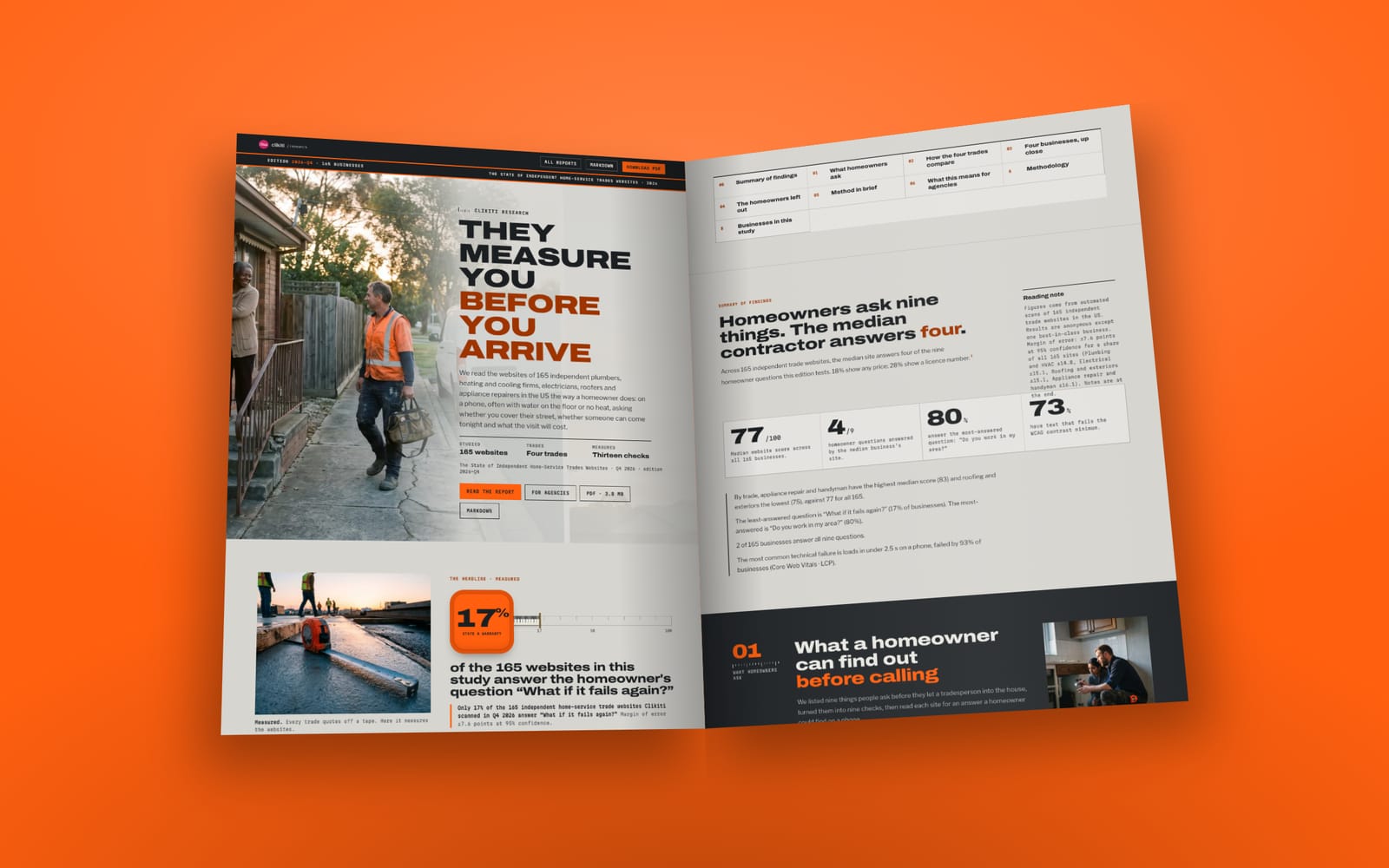 The opening pages of The State of Independent Home-Service Trades Websites 2026