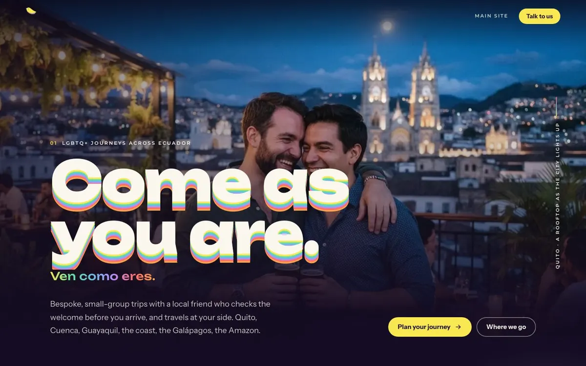 Local Friend Tour · LGBTQ+, the first screen
